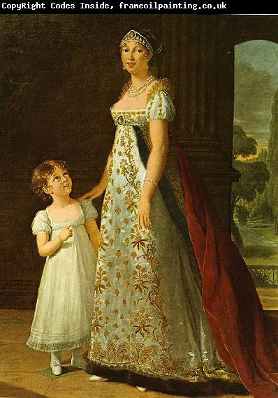 elisabeth vigee-lebrun Portrait of Caroline Murat with her daughter, Letizia